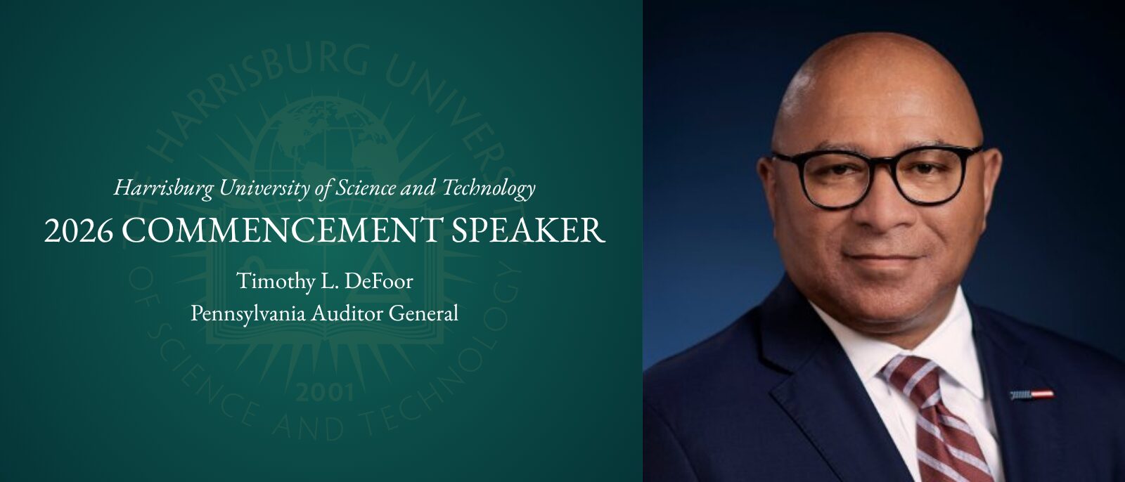 Pennsylvania Auditor General Timothy L. DeFoor, HU Alumnus, to Deliver 2026 Commencement Address