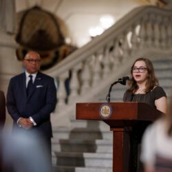 Carlie Corson, 11th grade, Biglerville High School, Adams County, reads her third-place-winning submission.