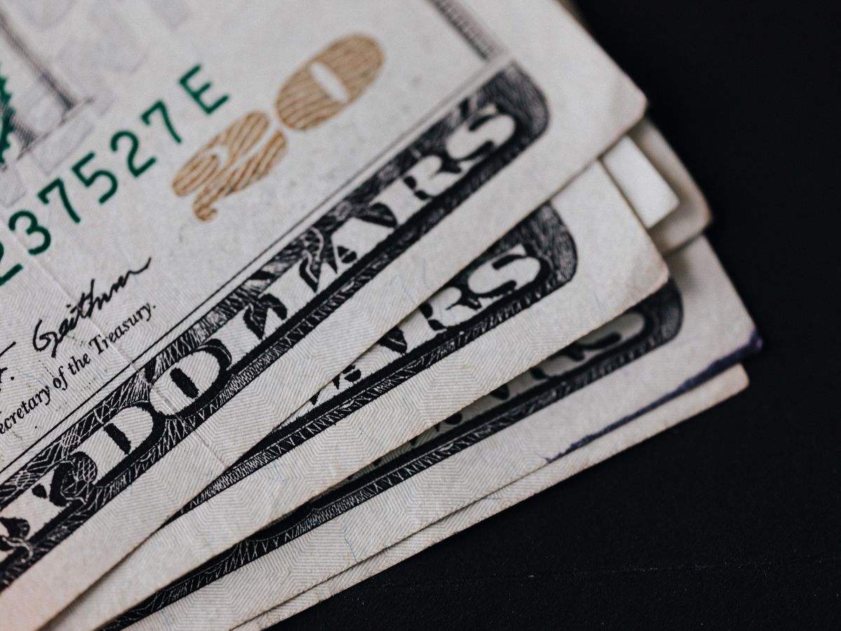 a close-up of a stack of cash