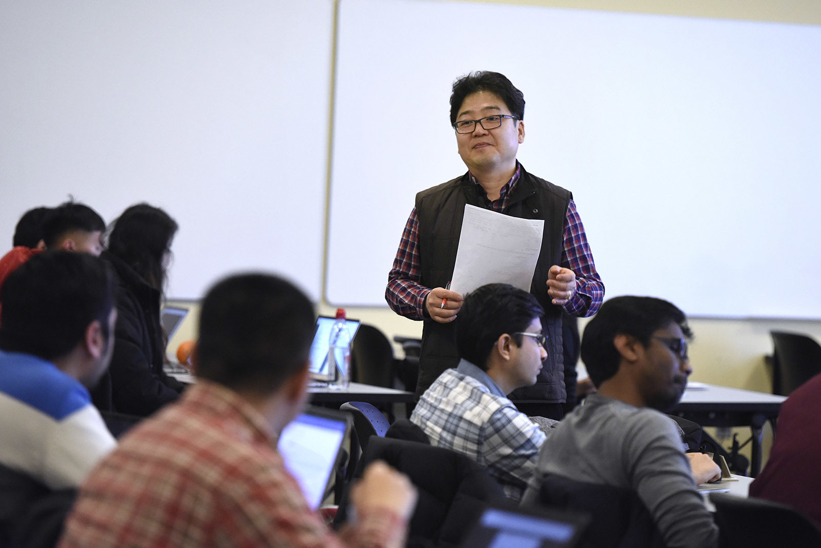 Teacher leading a lecture