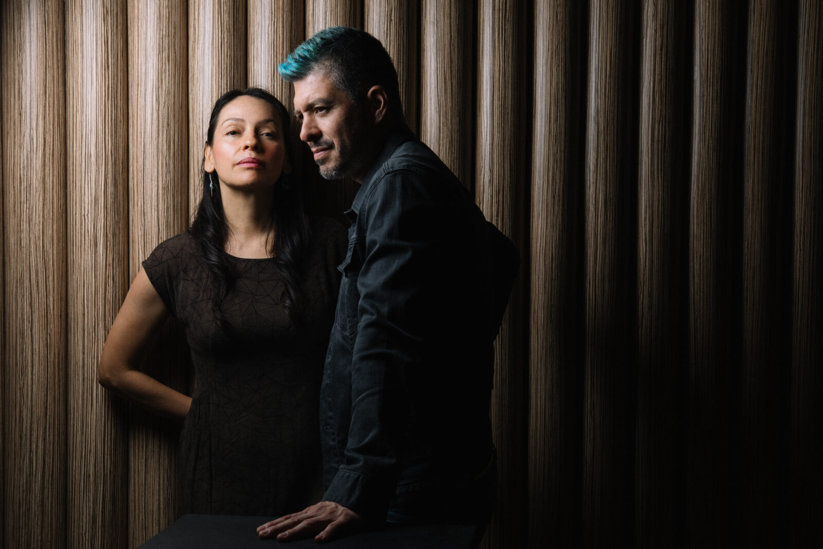 a man and woman posing for a picture