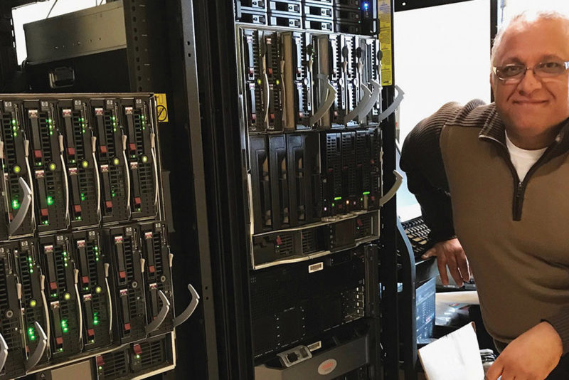 Teacher with Super Computer
