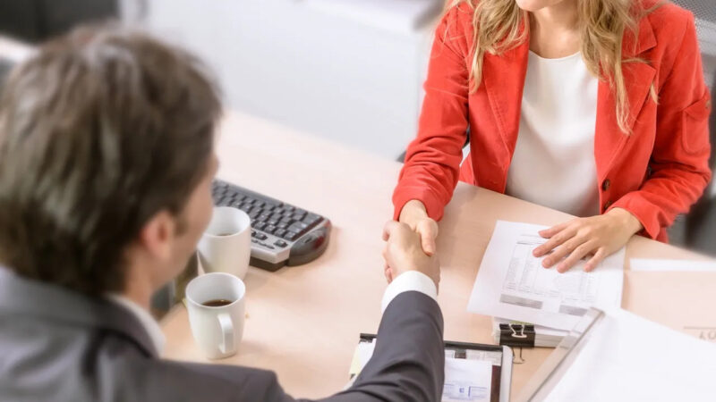 Employer handshake