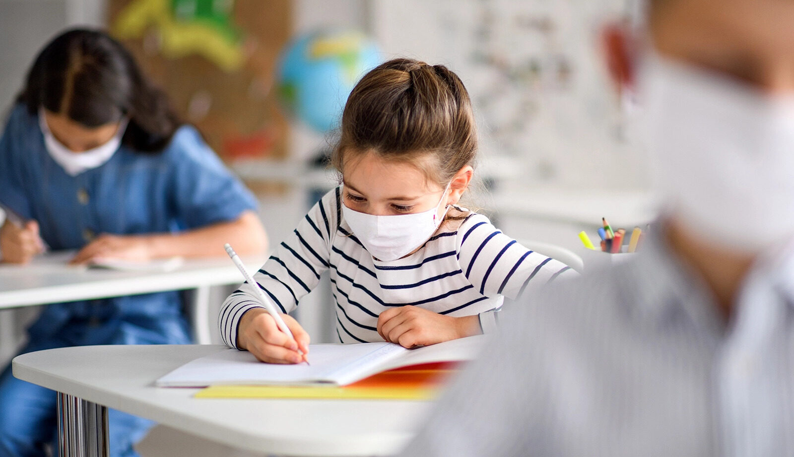 kids wearing masks