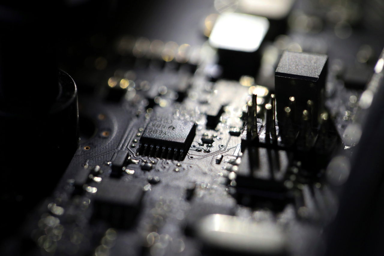 a close up of a circuit board