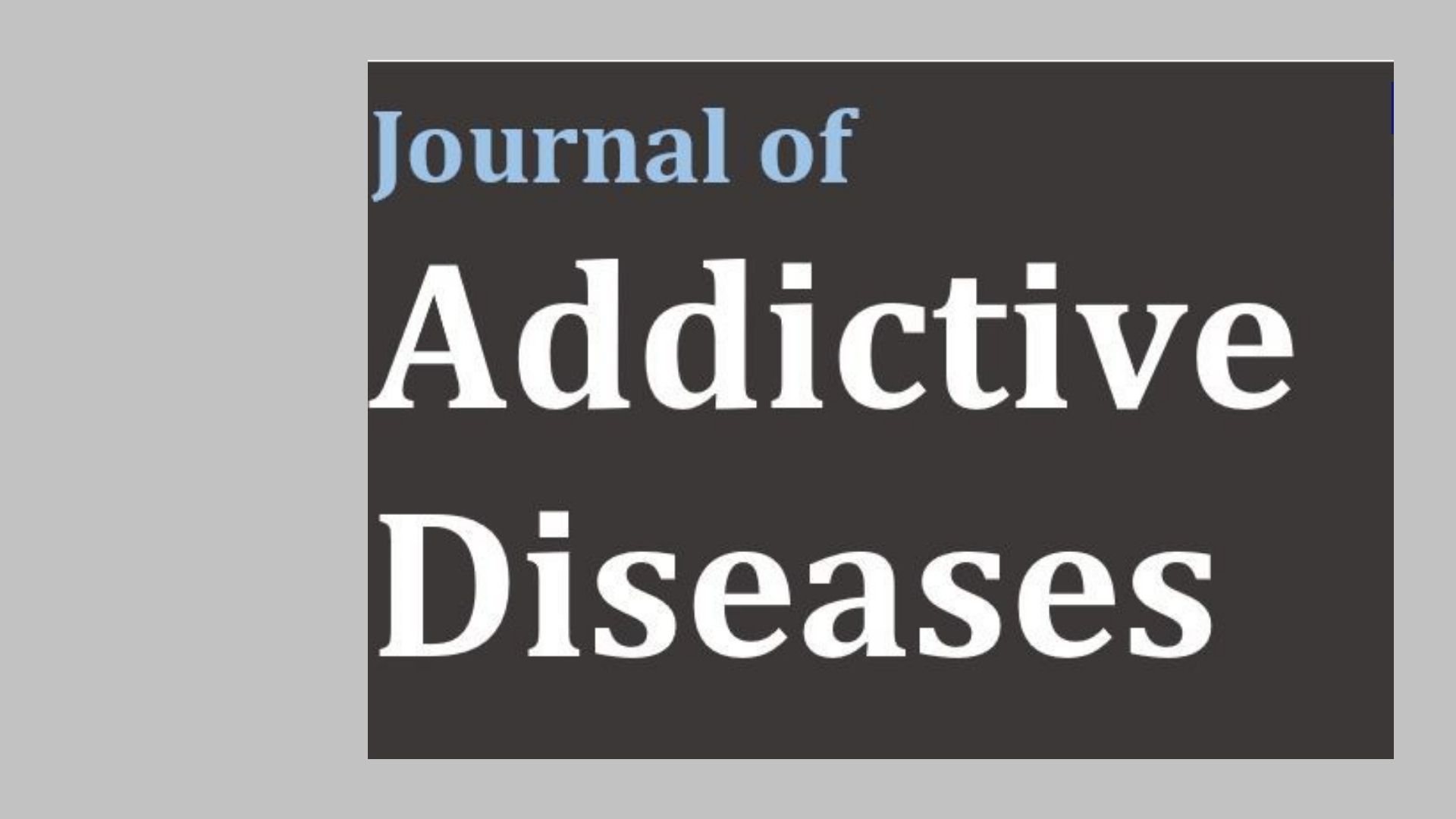 Journal of Addictive Diseases feature s HU professor s research