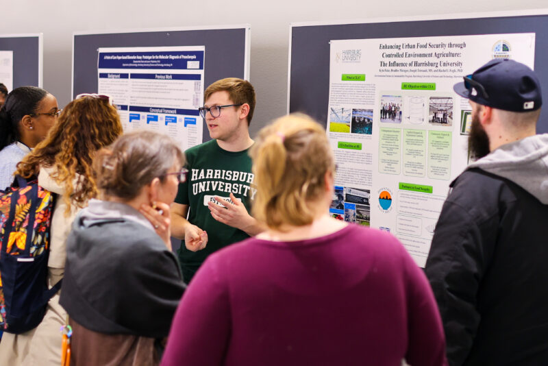 student presenting