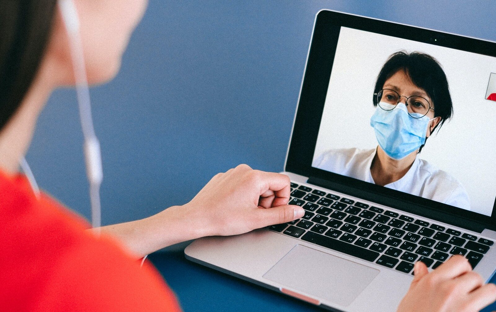 a person using a laptop
