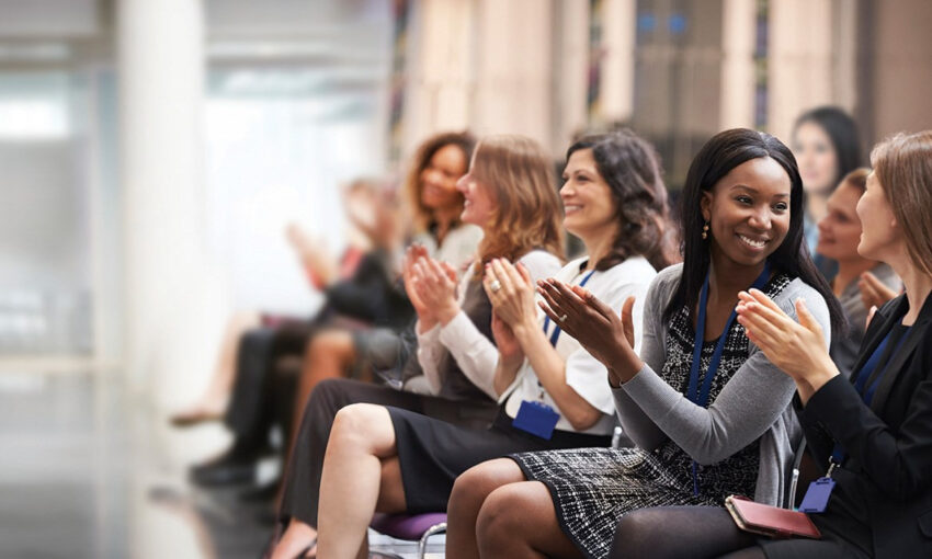 women at conference
