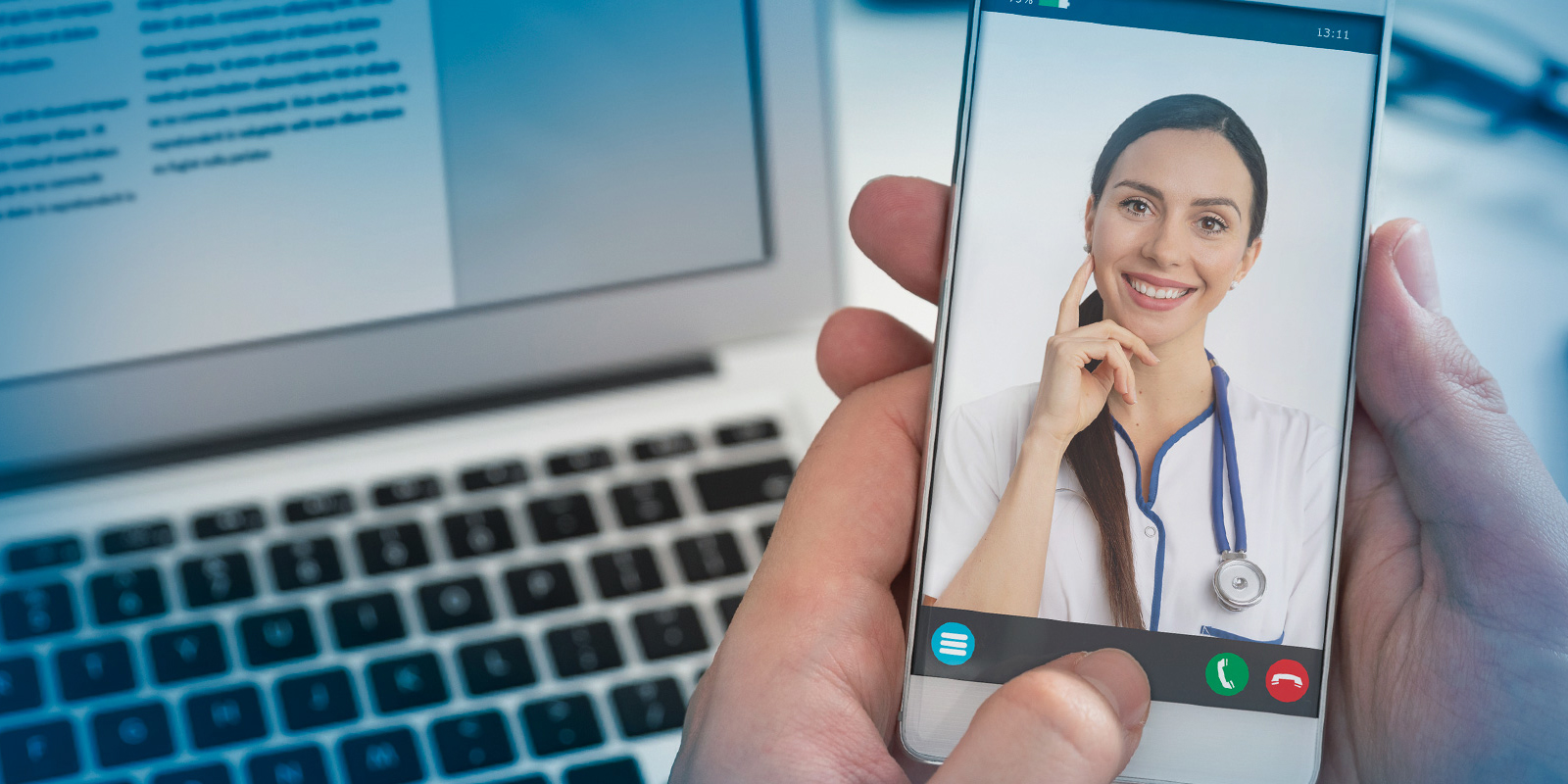 a person holding a phone