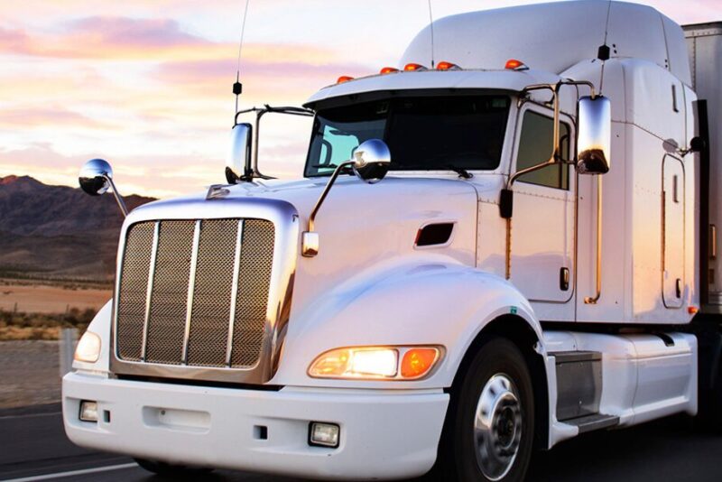 truck on road